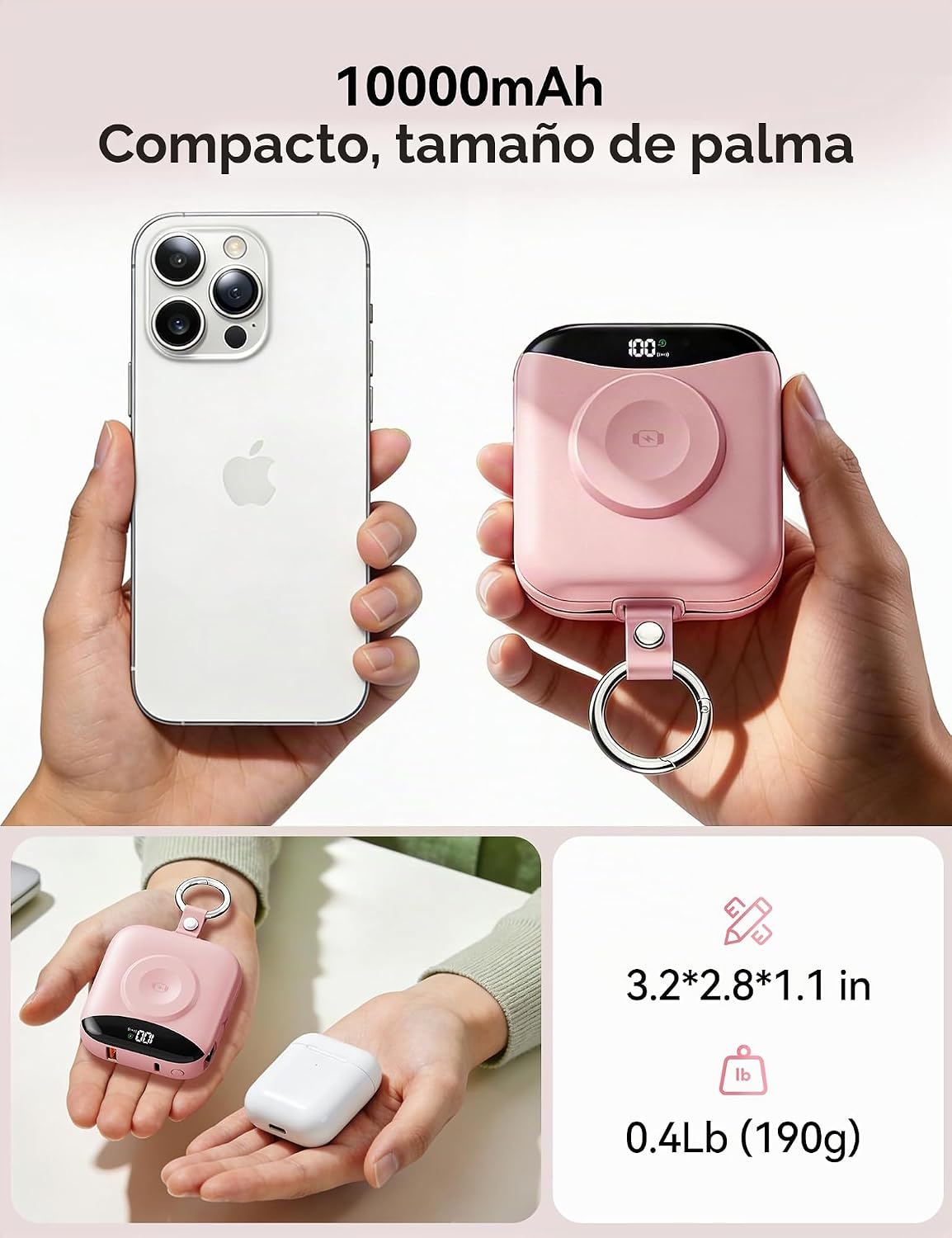 BLJIB Cargador portátil 10000mAh 22.5W Banco de energía incorporado...