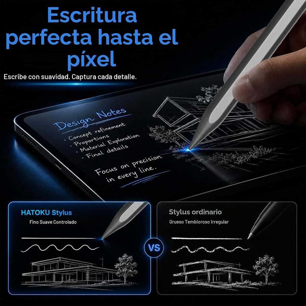 HATOKU Stylus Pen para Apple iPad 2018-2026 para tomar notas y dibu...