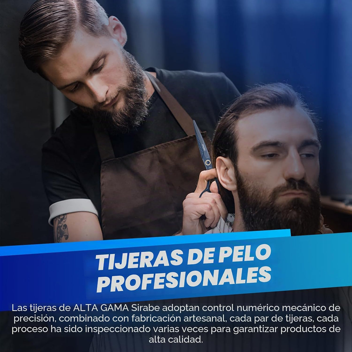 Sirabe Tijeras de corte de cabello, kit profesional de corte de cab...