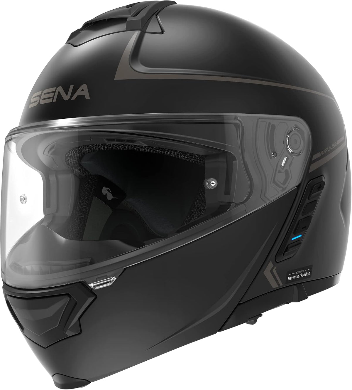 Sena Impulse DOT Casco modular con Bluetooth abatible con sonido de...