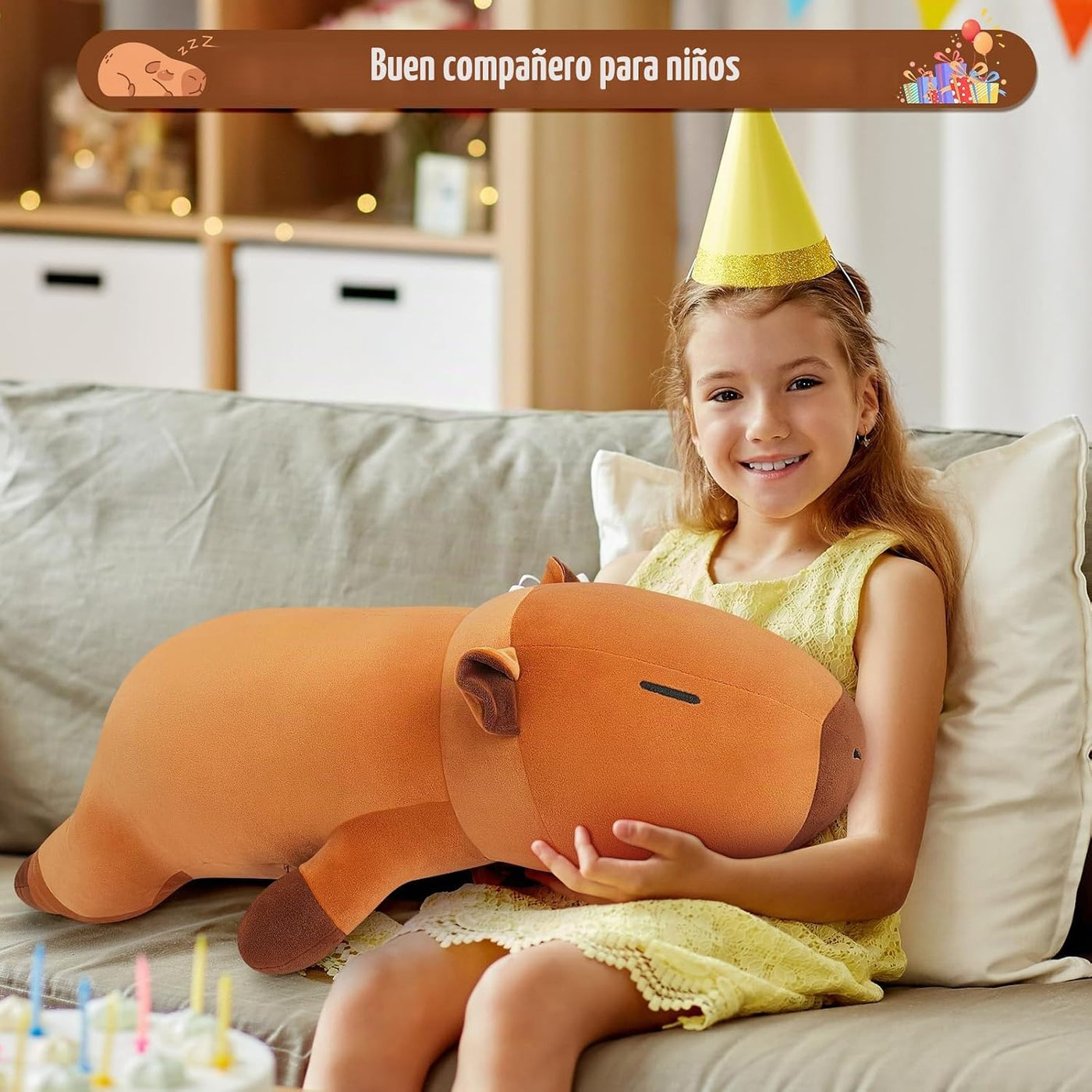 Auspicious beginning Peluche de Capybara gigante de 30 pulgadas, li...