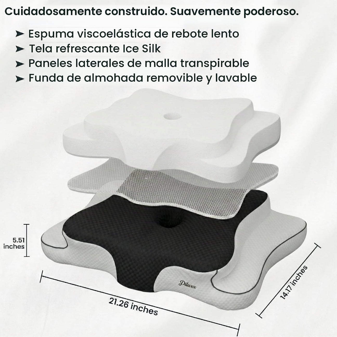 piluxx Almohada cervical cervical para dormir \u2013 Almohada cervi...