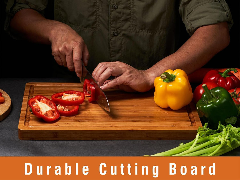 Tablas de cortar de bambú para cocina, bloque de carnicero de mader...