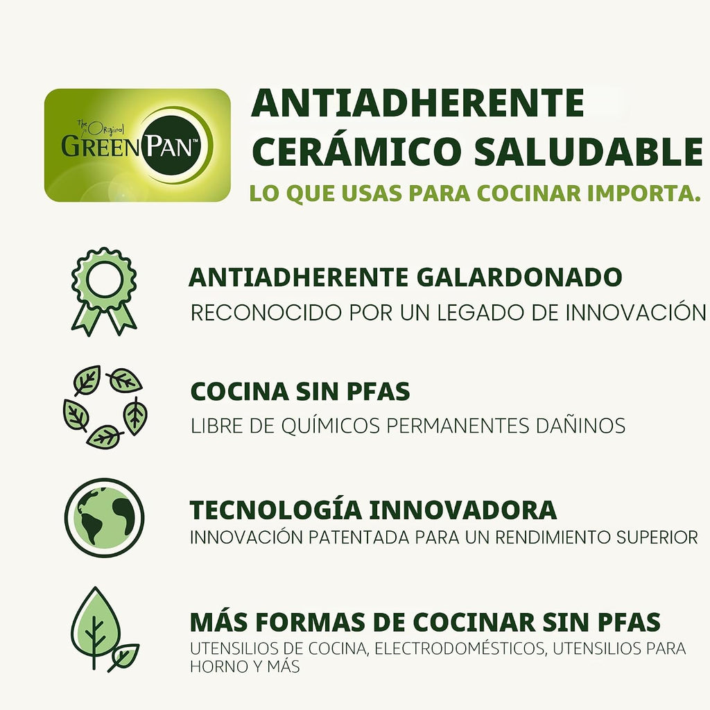 GreenPan Swift - Juego de sartenes antiadherentes de cerámica salud...