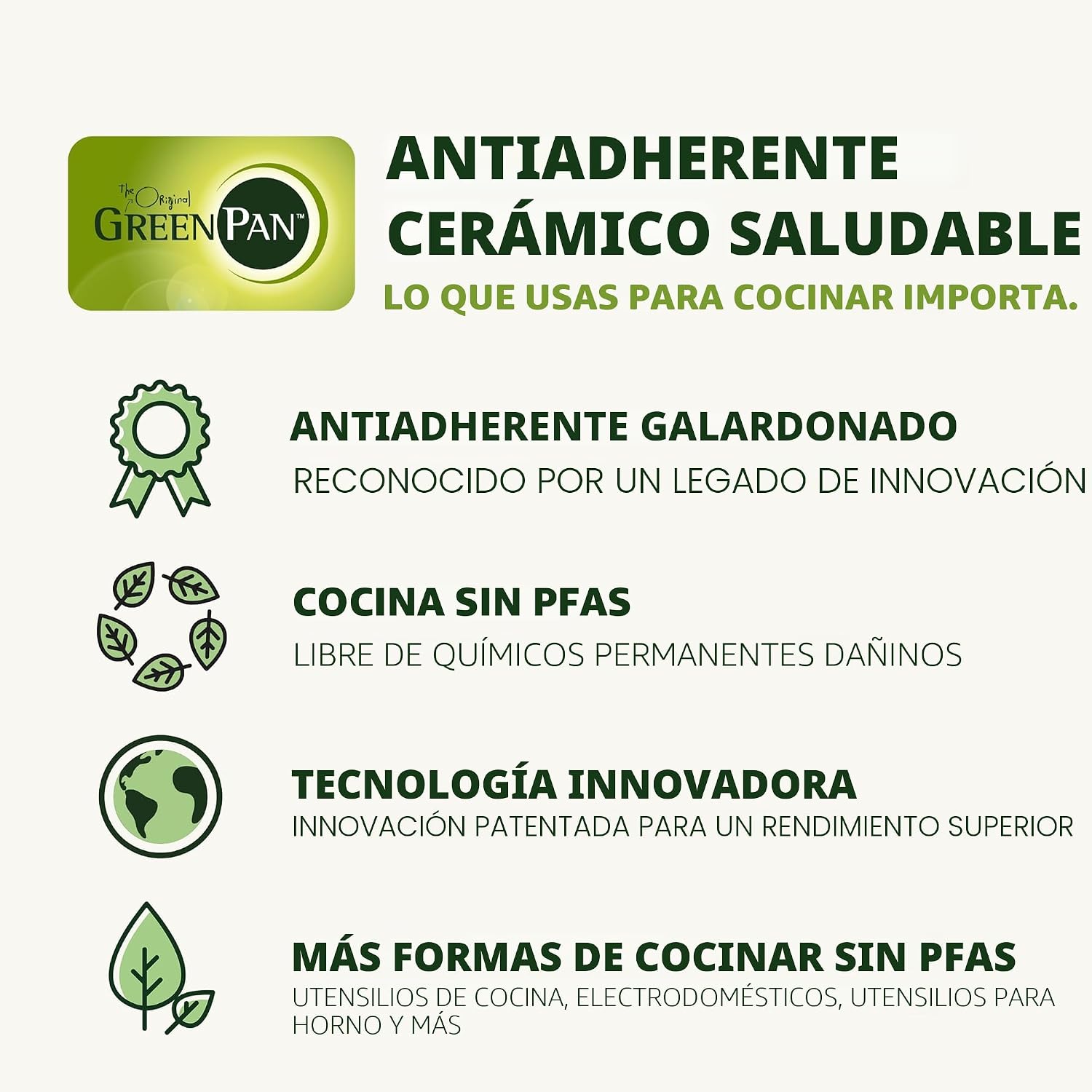 GreenPan Swift - Juego de sartenes antiadherentes de cerámica salud...