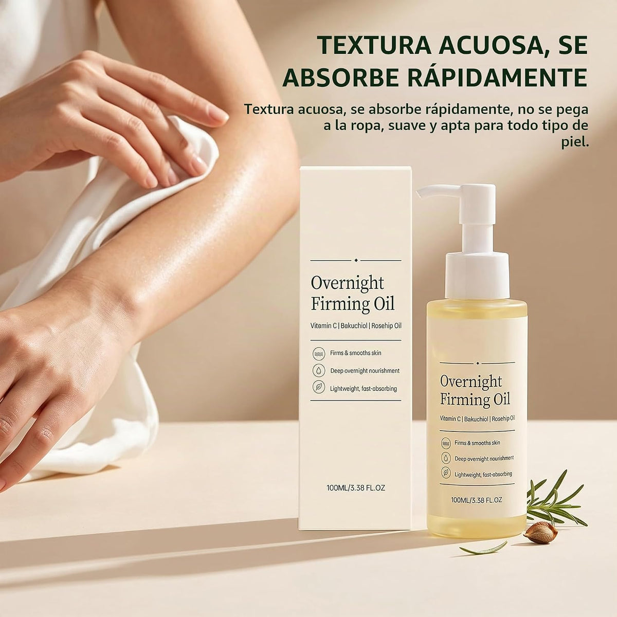 Aceite reafirmante durante la noche, para piel madura, aceite reafi...