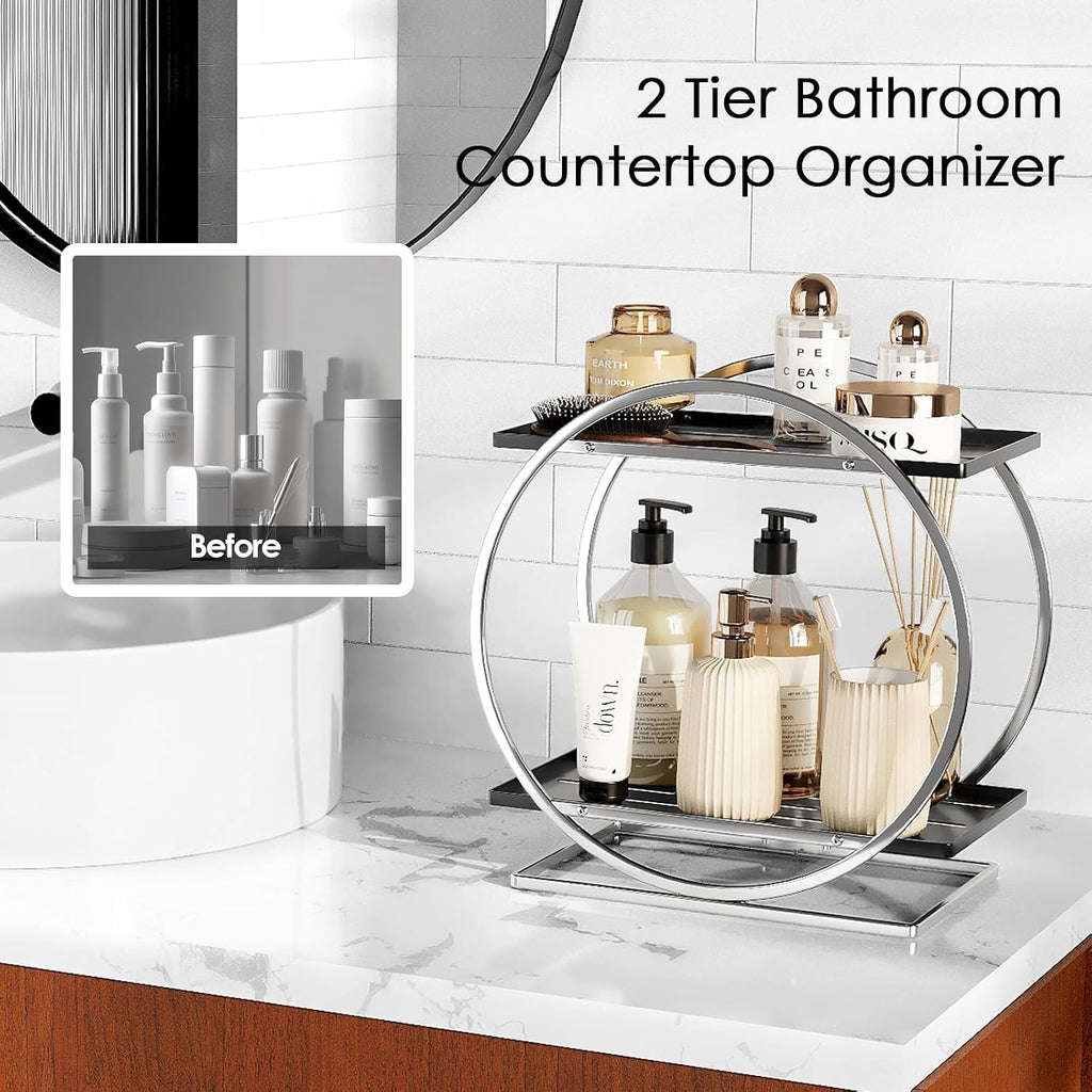 YIWANFW Organizador de Baño de 2 Niveles para Encimera, Organizador...