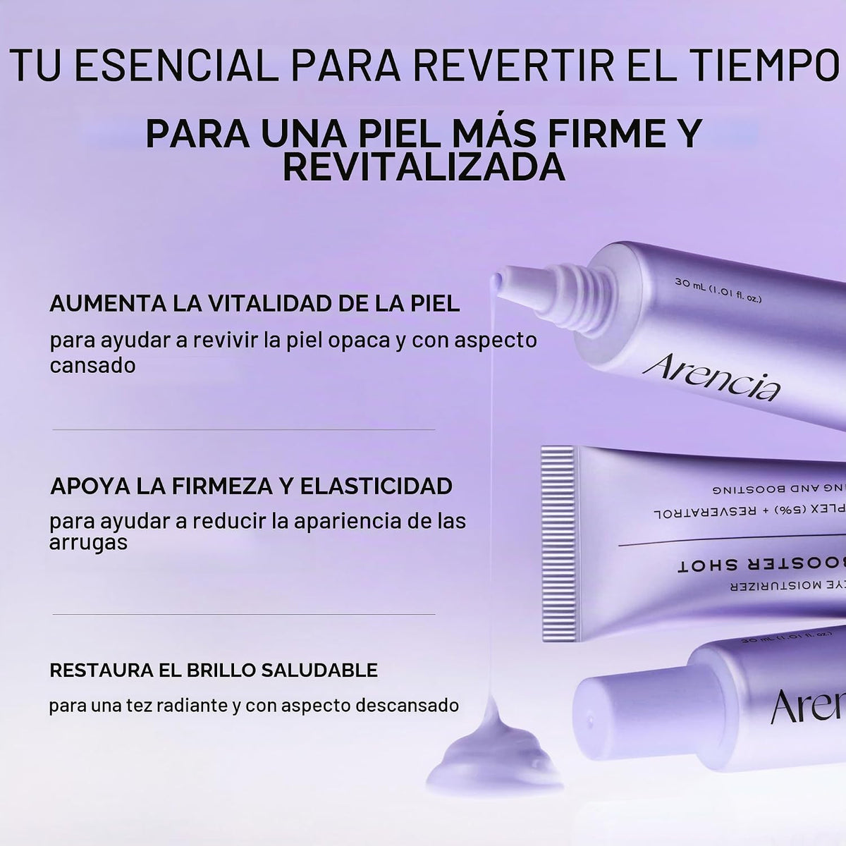 Arencia NAD+ Serum Booster Shot con complejo NAD+ al 5% y resveratr...