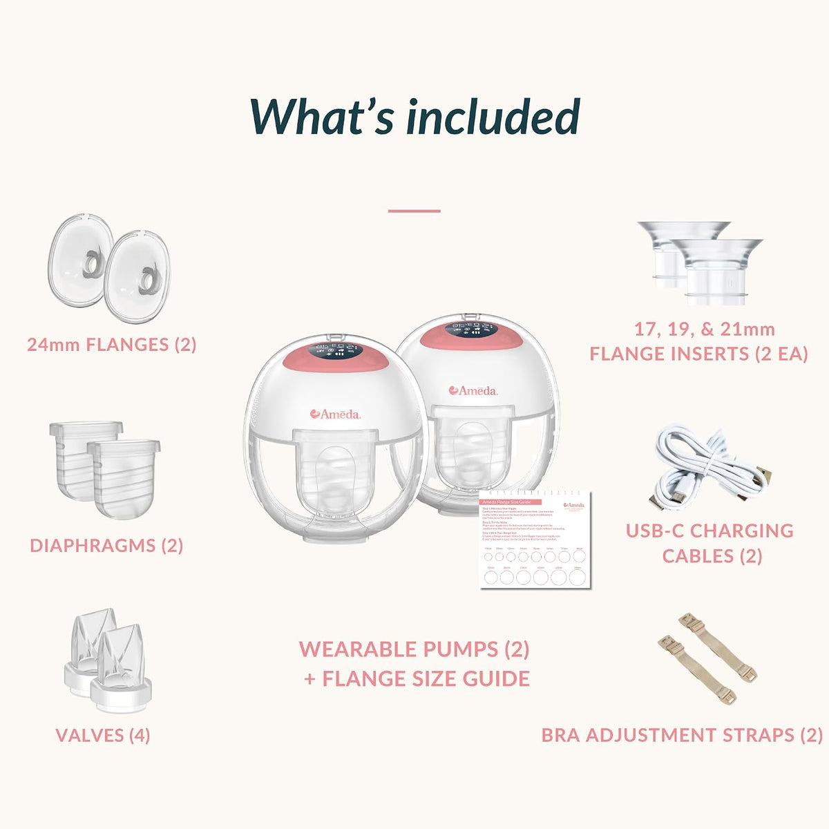 Ameda GLO - Extractor de leche portátil | Manos libres | Grado hosp...