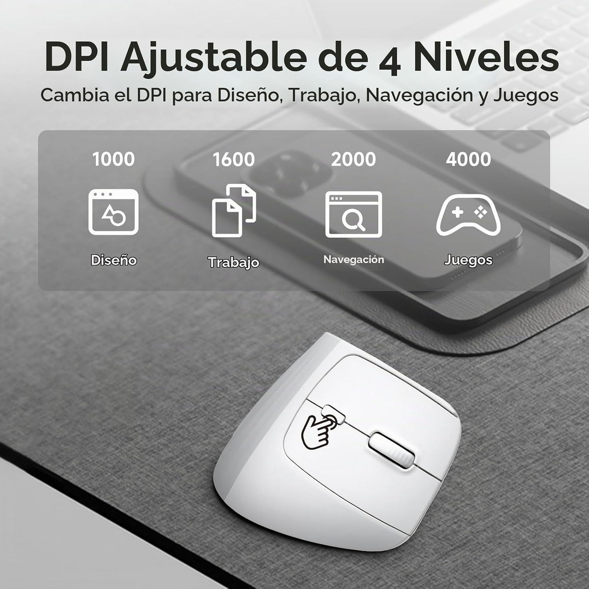 SANWA Ratón ergonómico inalámbrico para manos grandes, mouse vertic...
