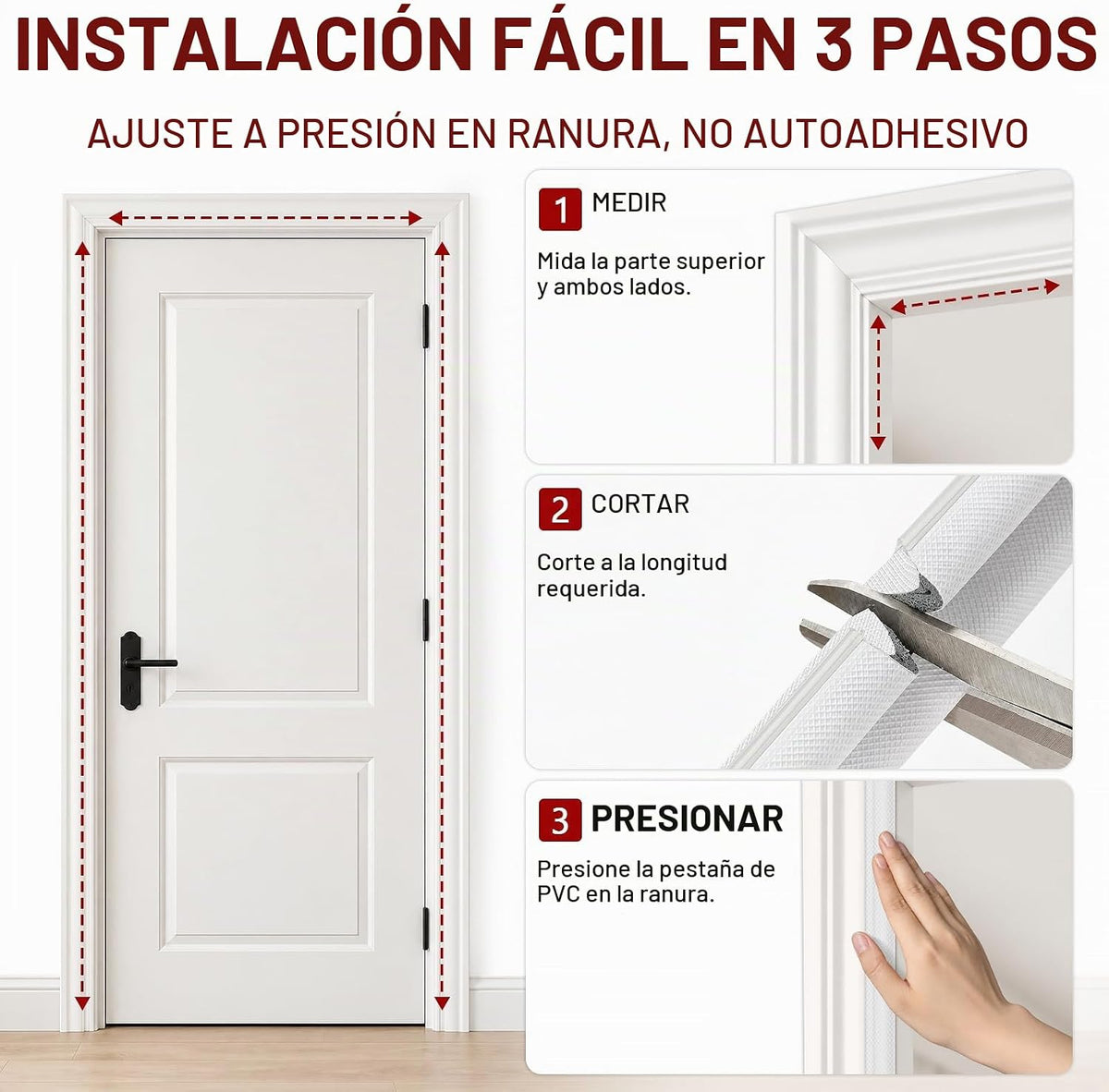 Litaibai Burletes de Gran Tamaño para Puertas para Espacios Más Gra...