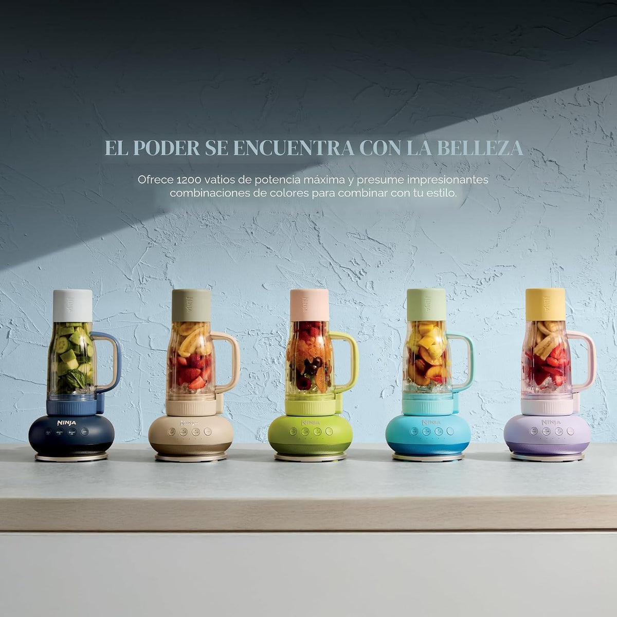 Ninja BlendBOSS - Licuadora personal, vaso de 26 onzas, 1200PW, men...