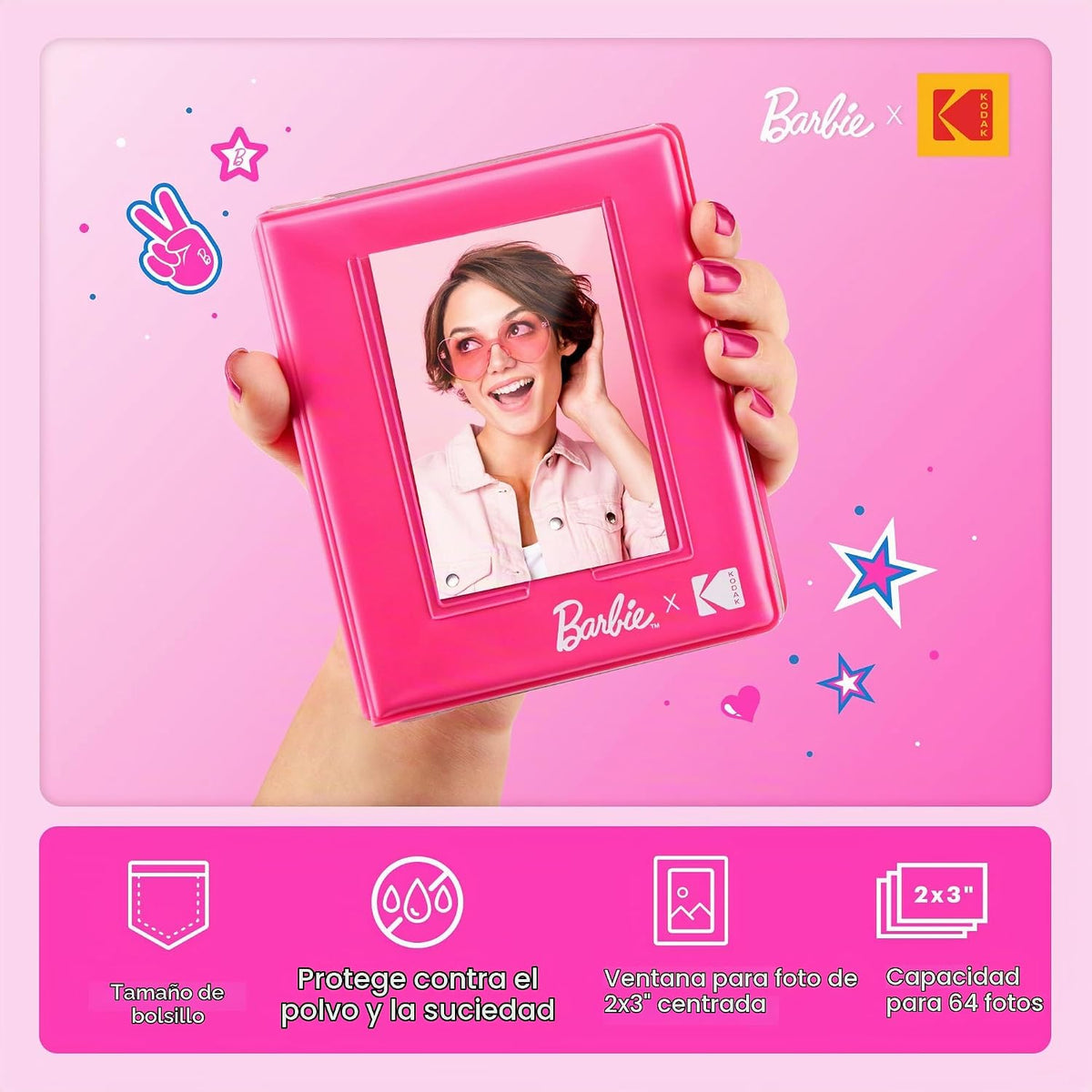 Kodak Barbie Step Slim - Impresora móvil portátil instantánea inalá...