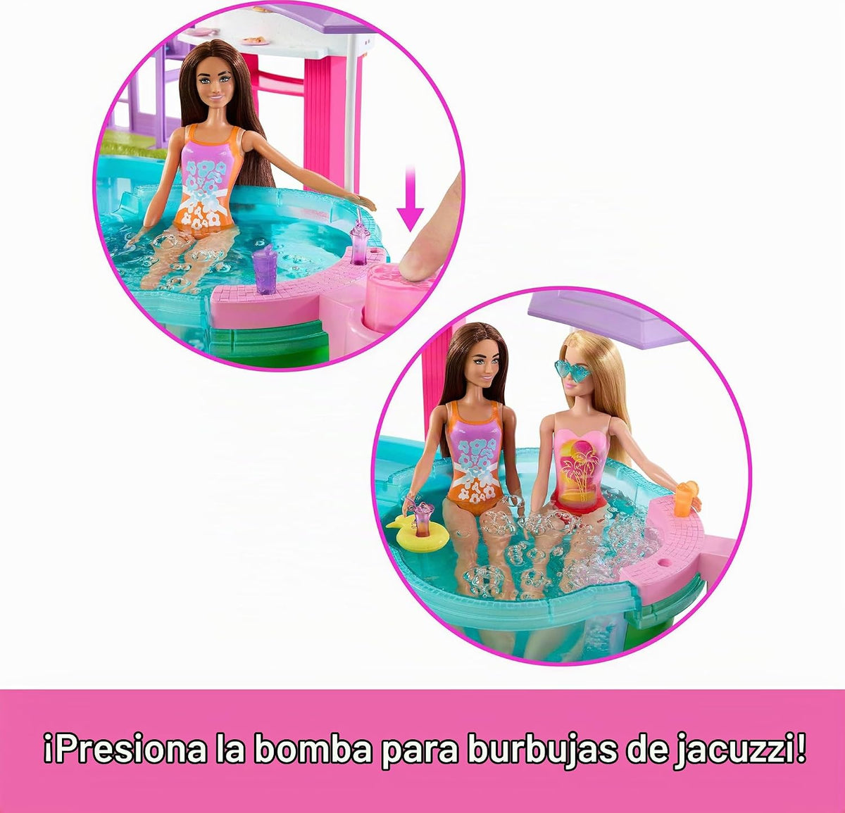 Barbie Juego de piscina de ensueño con 6 áreas de juego, incluyendo...