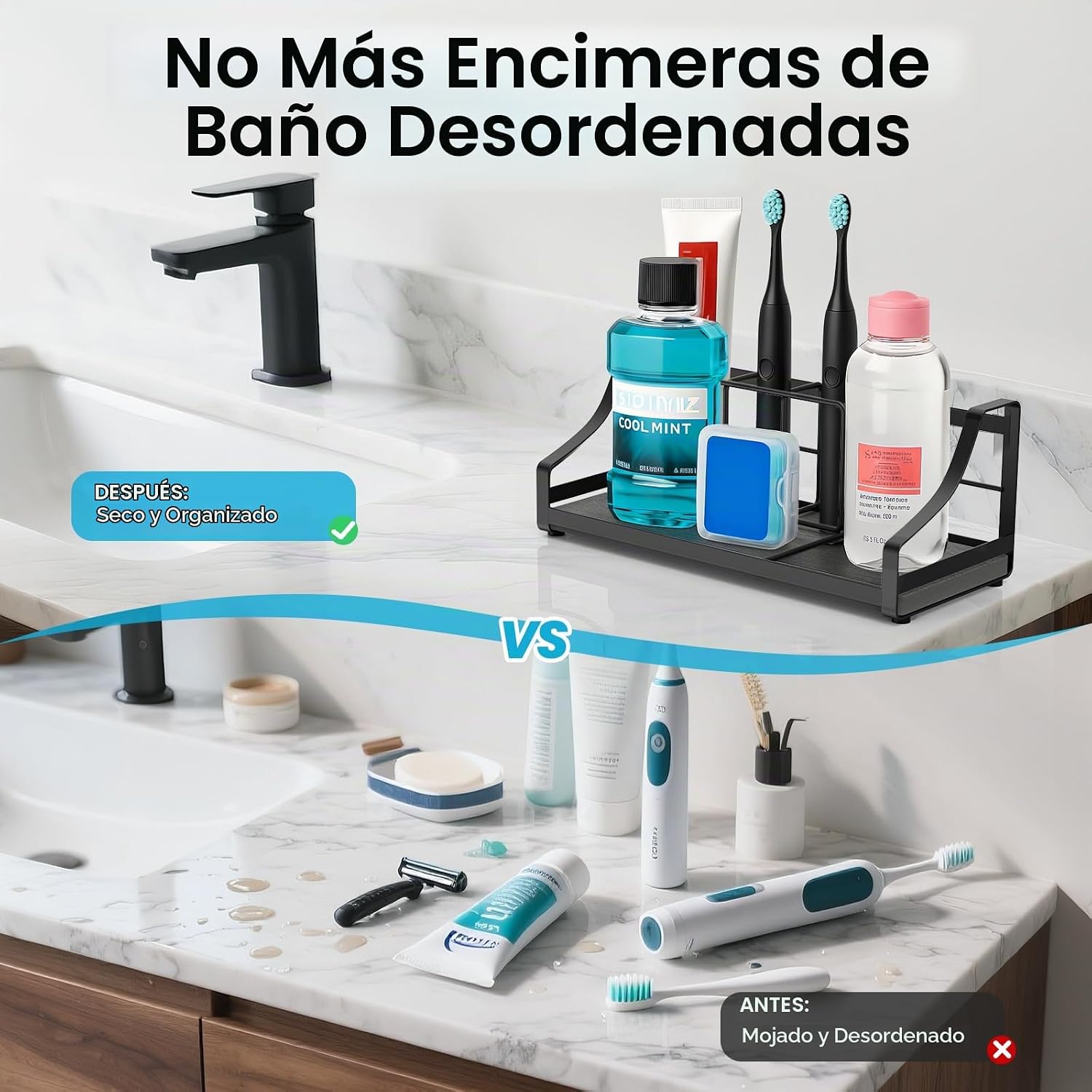 BOTEMY Soporte para cepillos de dientes con piedra de secado instan...