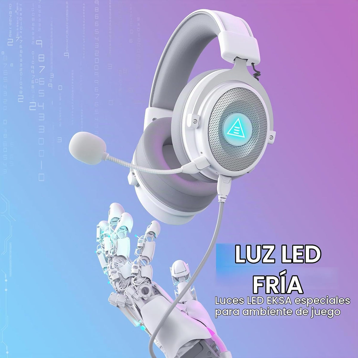 Auriculares para juegos EKSA USB para PC, auriculares de computador...