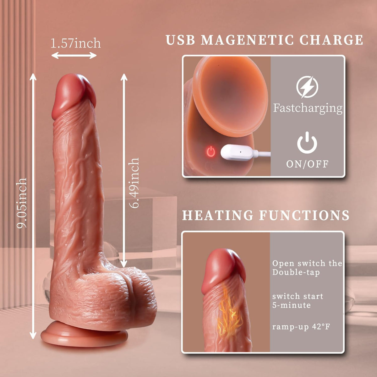 Vibrador realista vibrador juguetes sexuales para mujeres, consolad...