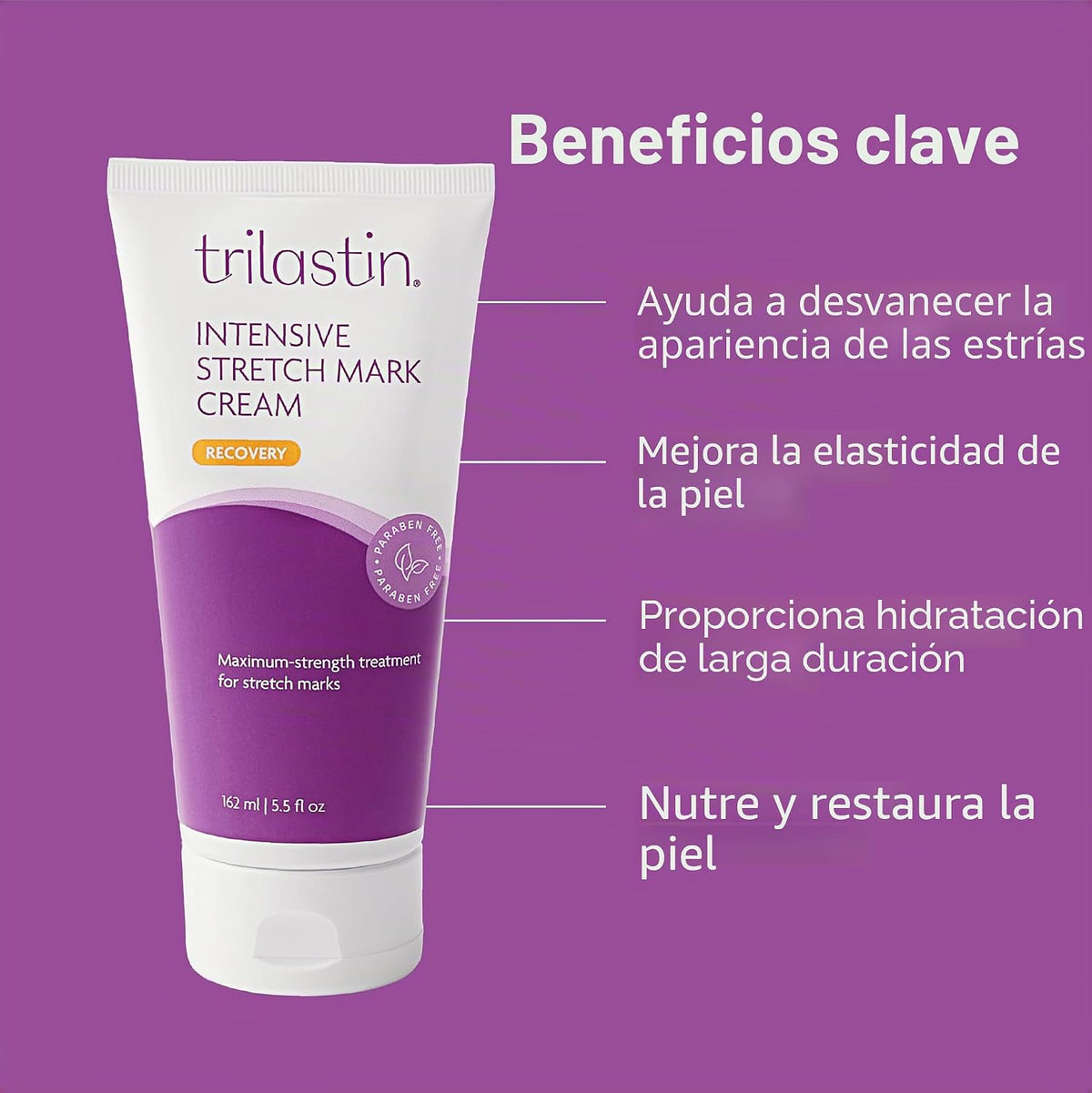 Crema para las estrías TriLASTIN-SR potente para reducir estrías pr...