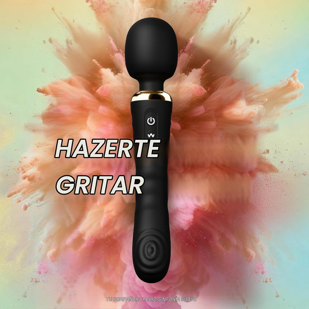 Allovü - Vibrador de varita con vibrador, masajeador de varita para...