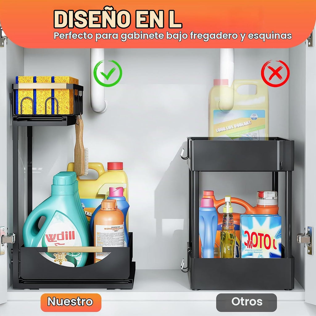 Aekenr Paquete de 2 organizadores y almacenamiento para debajo del...