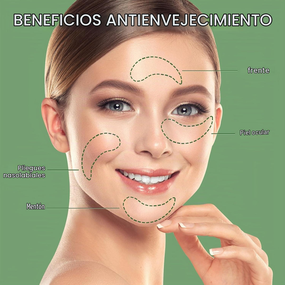 Enaskin Naturals Parches de té verde debajo de los ojos para hincha...