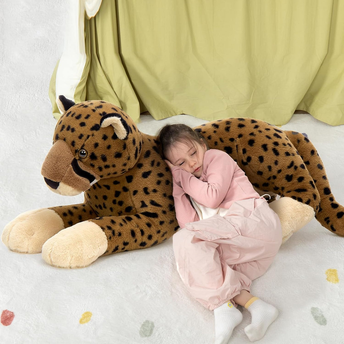 MaoGoLan Animal de peluche grande de guepardo para niño, juguete de...