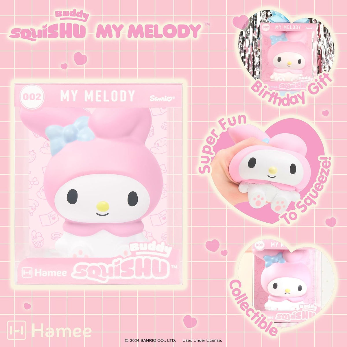 Hamee SquiSHU Buddy Hello Kitty and Friends My Melody, lindo regalo...