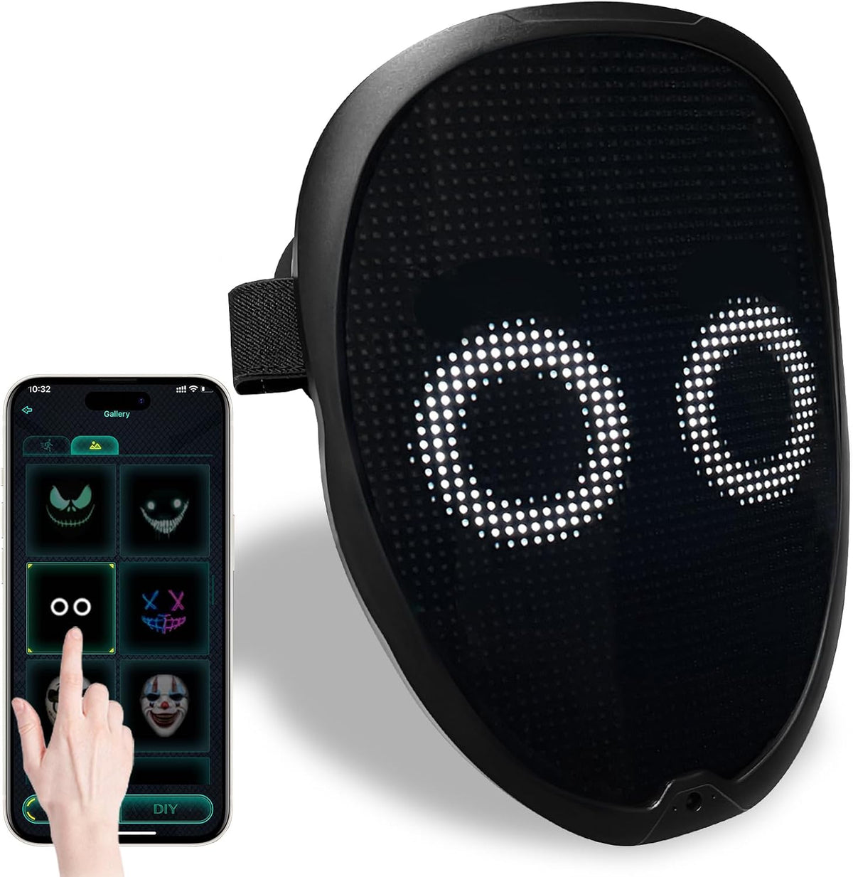 Depointer Life Máscara LED con aplicación Bluetooth controlada y |...