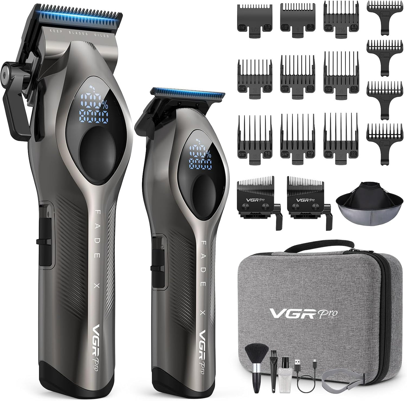 VGRPRO Cortapelos para hombres, juego de cortapelos y recortador pr...