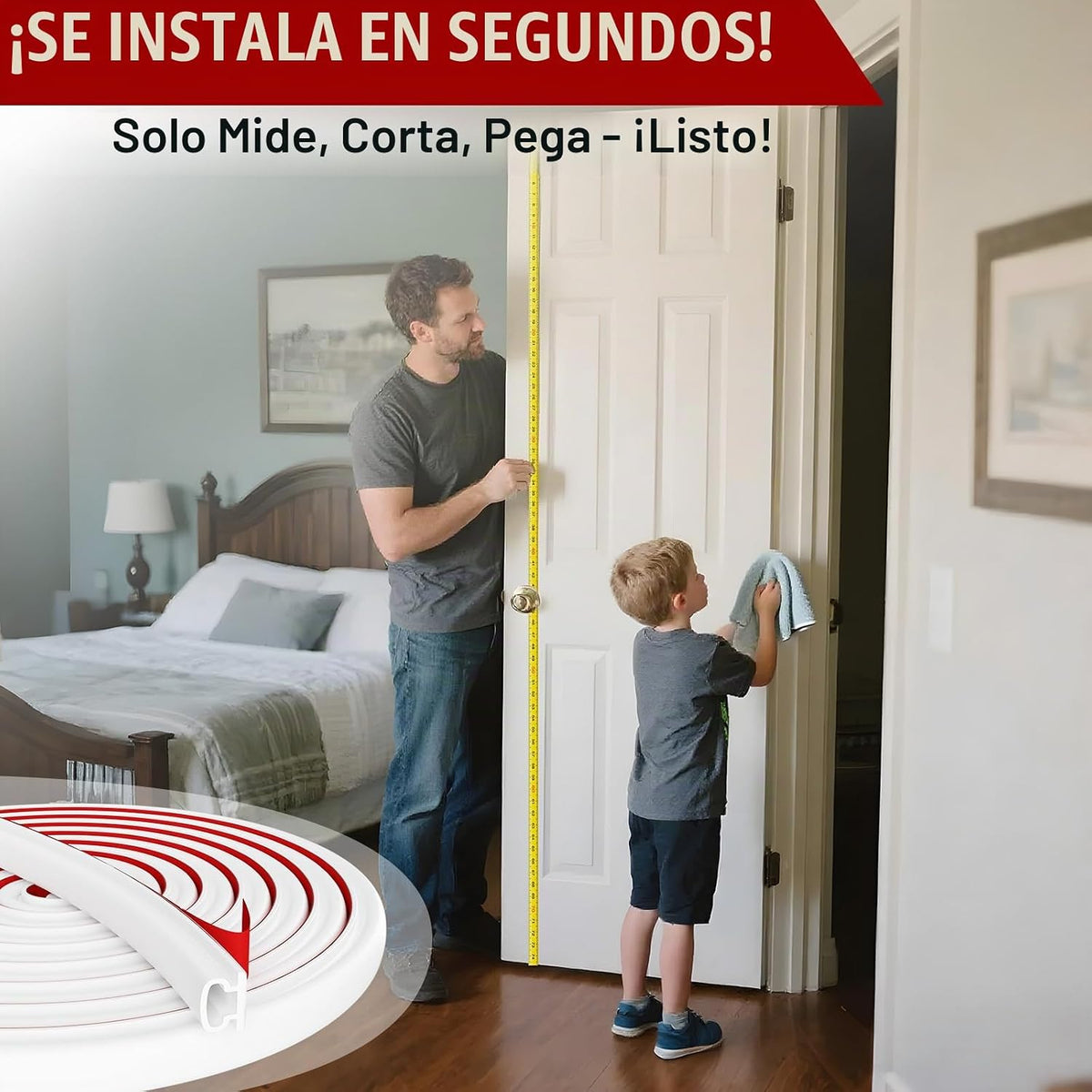 alophoty Burlete para Clima de 40 Pies para Sellado de Puertas - Ti...