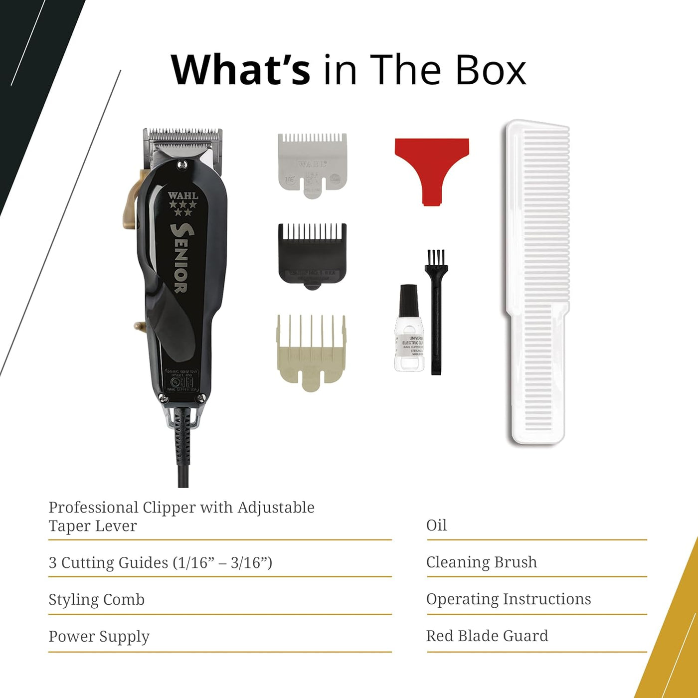 Wahl Professional Cortadora con cable superior de 5 estrellas, moto...