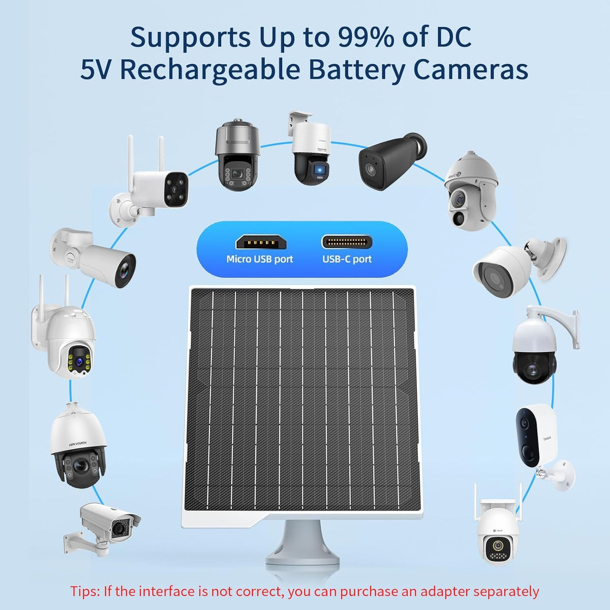 Paquete de 2 paneles solares de 9 W: resistente al agua IP65, carga...
