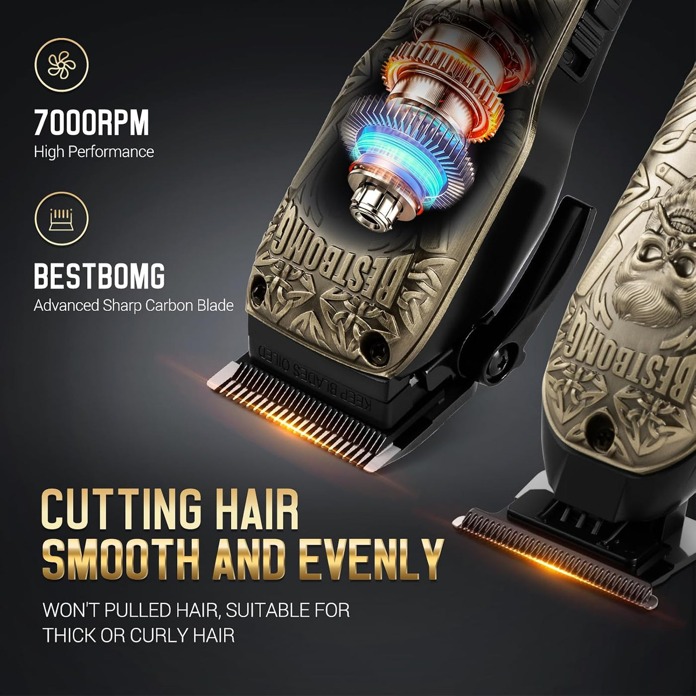 BESTBOMG® Cortapelos para hombres, cortapelos profesional, recortad...