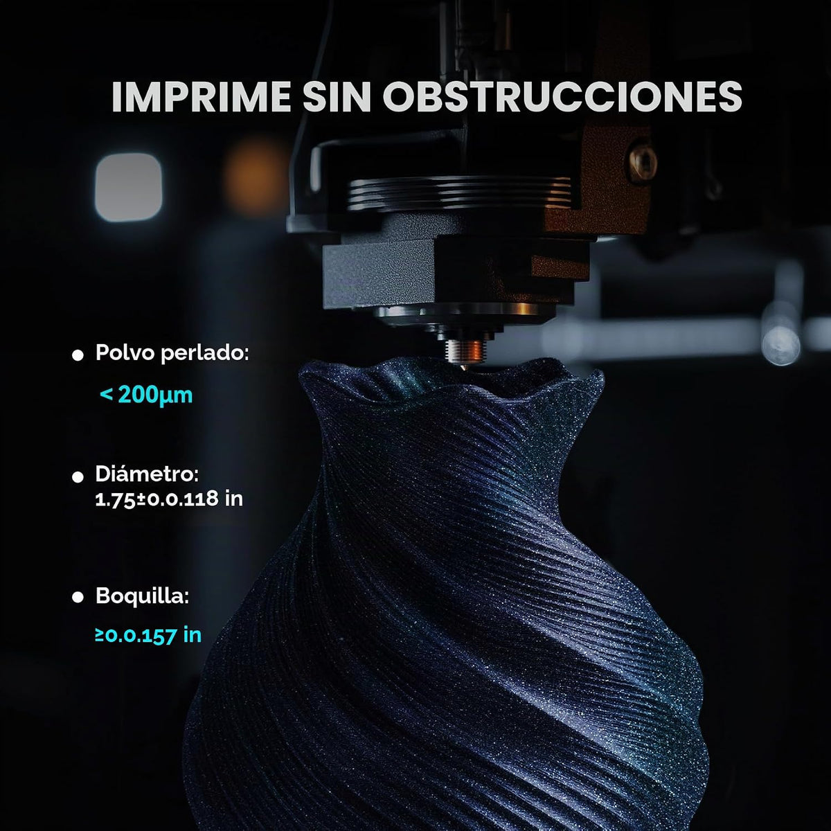 SUNLU Filamento de impresora 3D de ácido poliláctico para galaxia |...