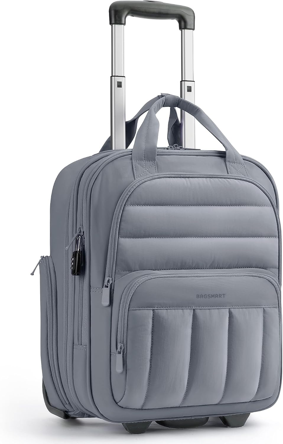 BAGSMART Equipaje de mano, maleta de viaje debajo del asiento de 16...