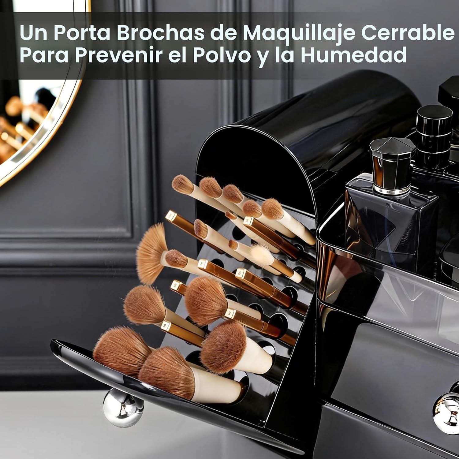 Organizador de Maquillaje, Organizador de Tocador con Soporte para...