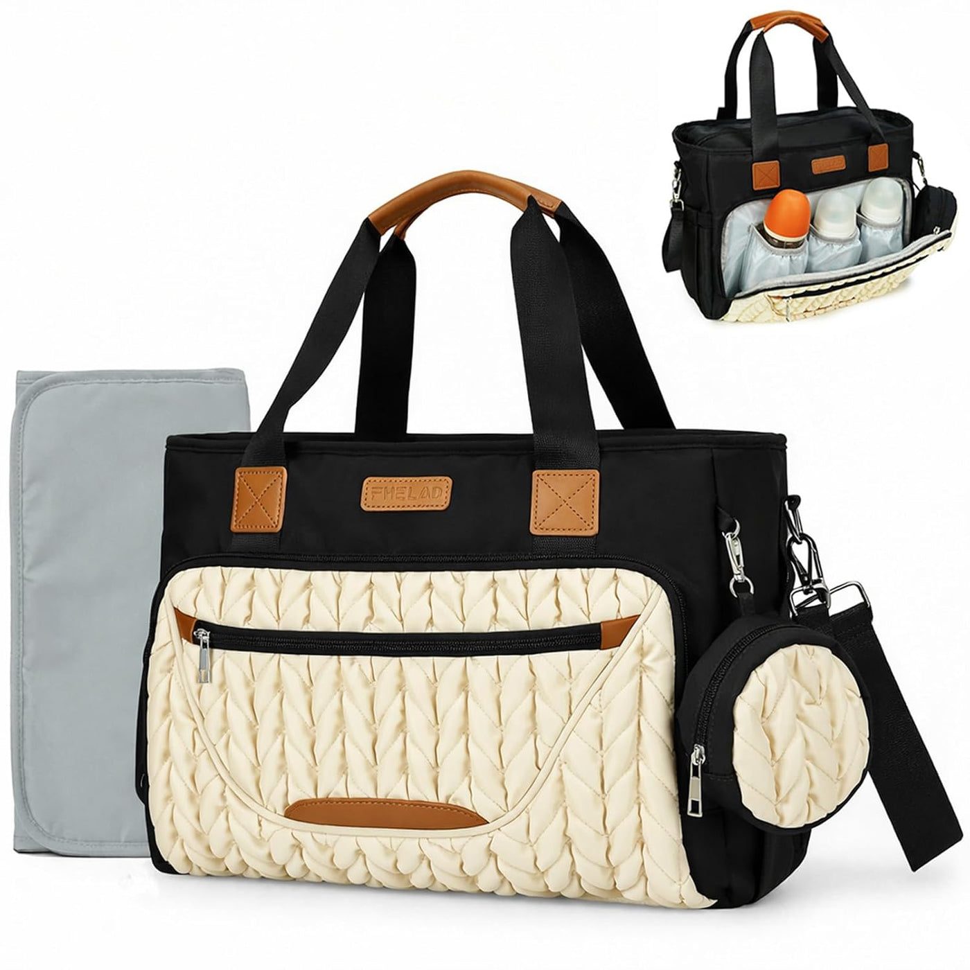 FHELAD Bolsa de pañales, bolsa de hospital para trabajo de parto y...