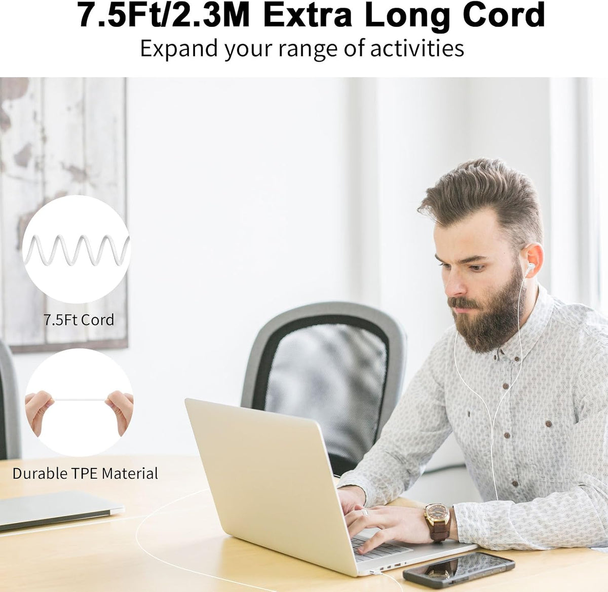 AIAUXAI Auriculares USB con micrófono para PC portátil, auriculares...