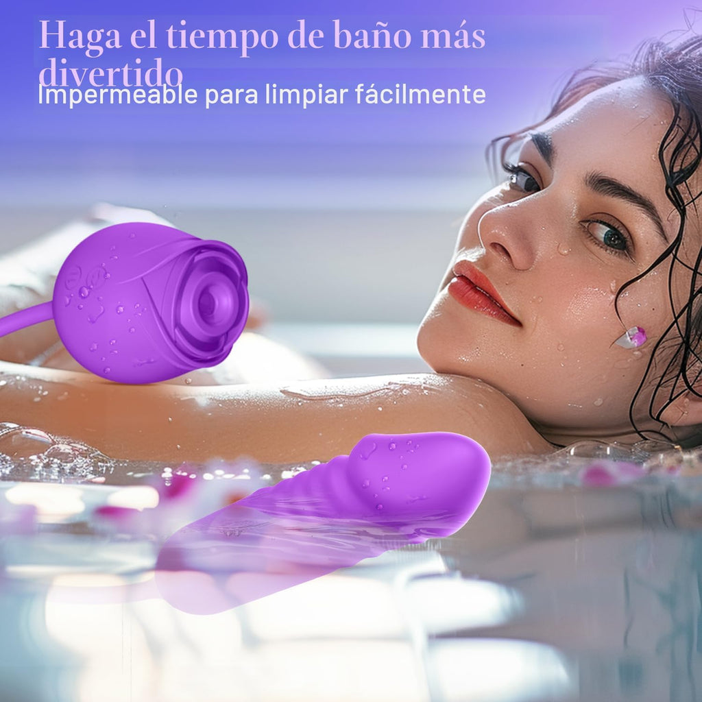 MOOLIGIRL - Vibrador de succión de rosas para mujeres, juguetes par...