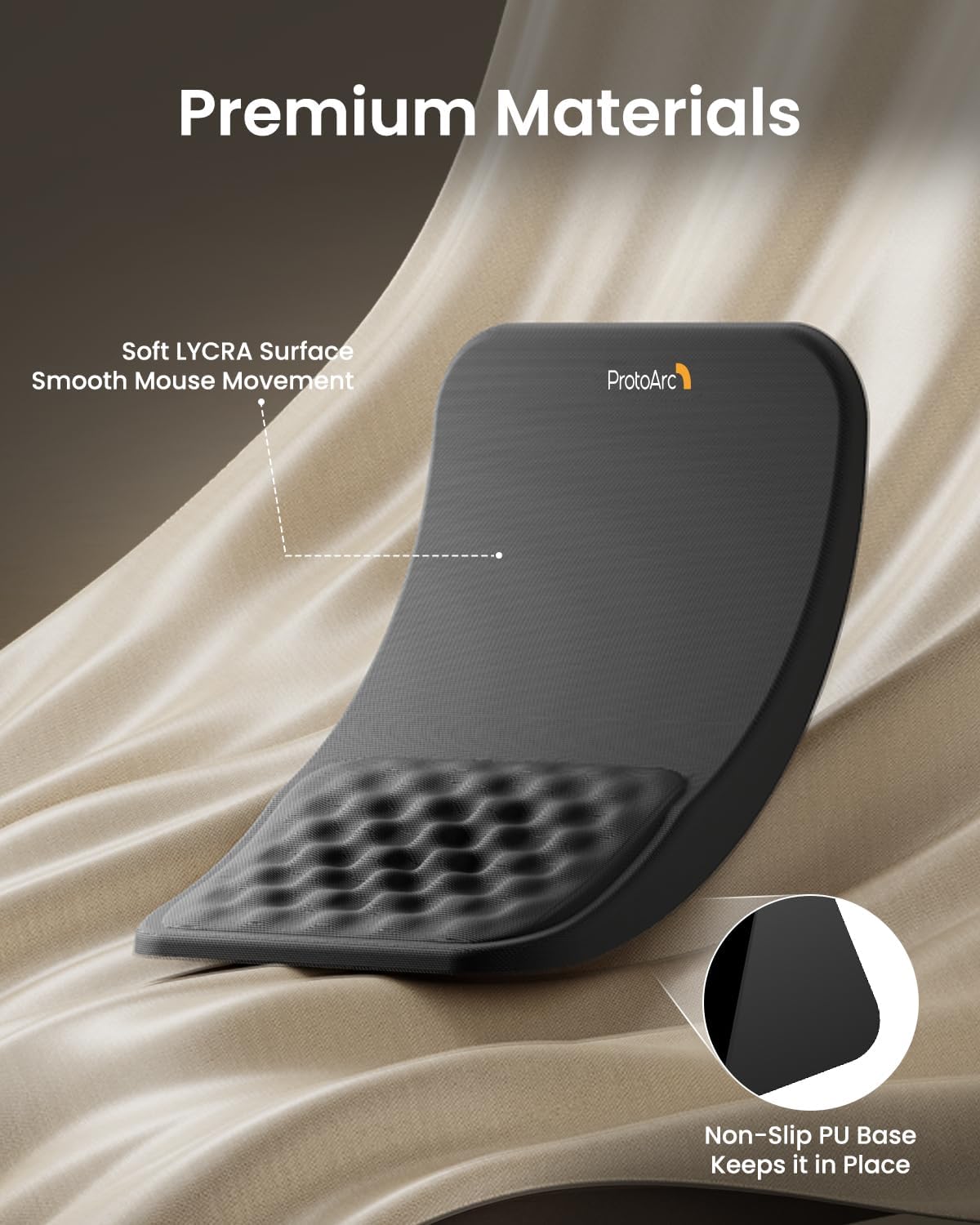 ProtoArc MP50 - Alfombrilla ergonómica para mouse con soporte para...