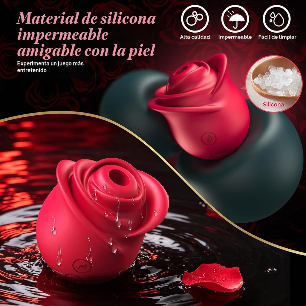 Vibrador de succión de juguete sexual de rosas, juguetes para adult...