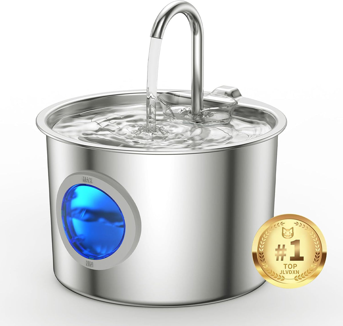 Fuente de agua para gatos de acero inoxidable 304 avanzado 2.2L\/74...