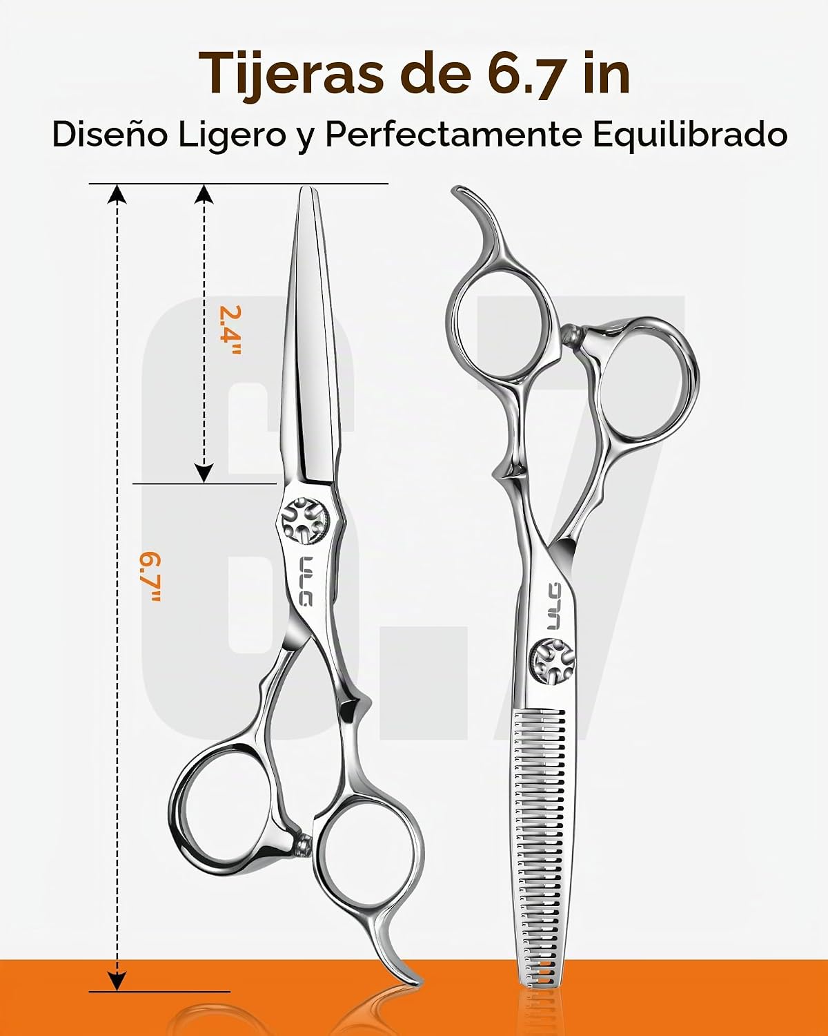 ULG Tijeras profesionales para cortar y adelgazar el cabello, tijer...