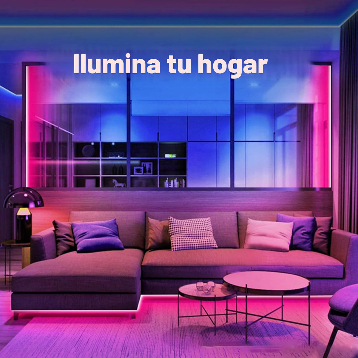 KSIPZE Tira de luces LED RGB de 200 pies (2 rollos de 100 pies), si...