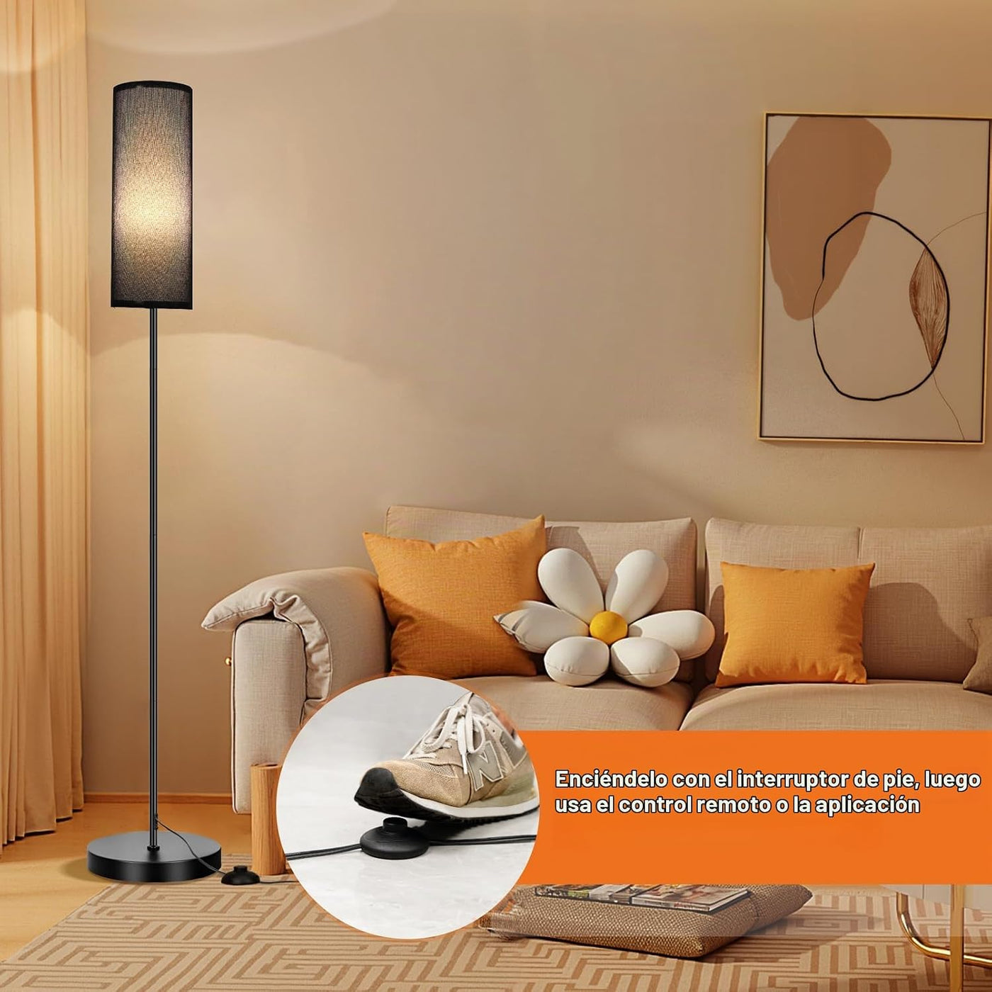 FRIDEKO HOME Lámpara de pie, iluminación ambiental que cambia de co...