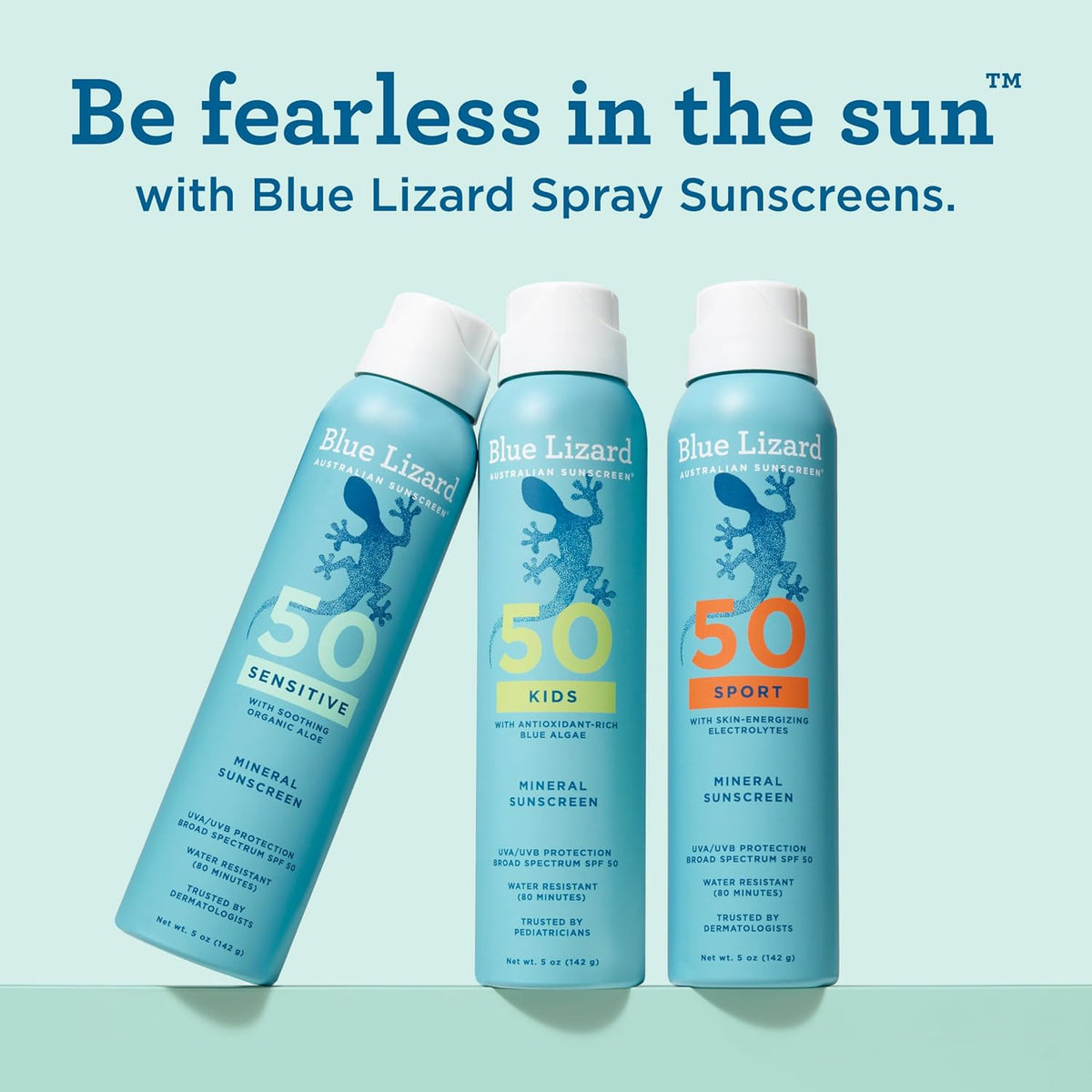 Spray protector solar Blue Lizard, spray mineral sensible SPF 50, 5...