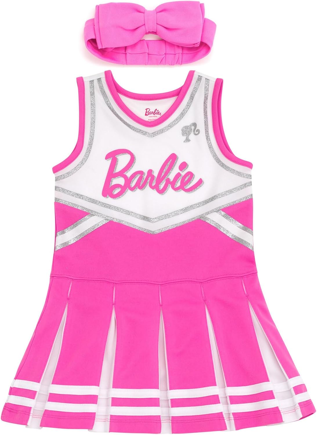 Barbie Conjunto de vestido de animadora y diadema para niñas pequeñ...