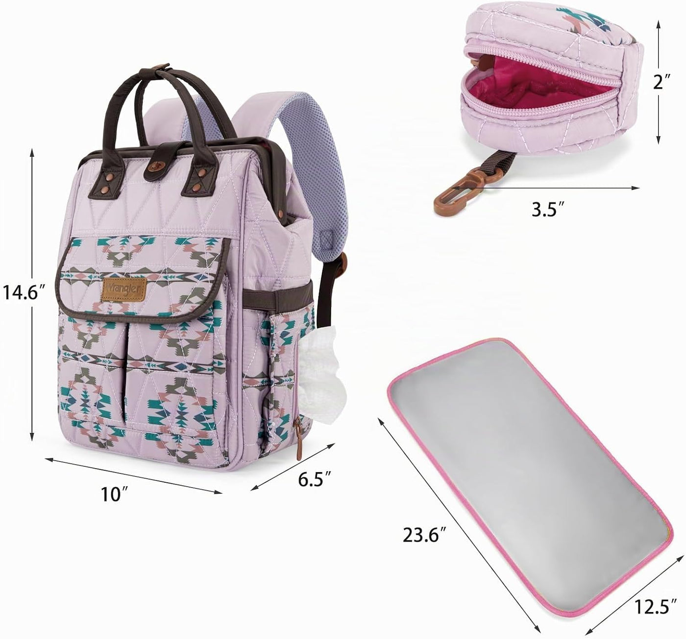 Montana West Wrangler Aztec - Mochila para pañales estilo occidenta...