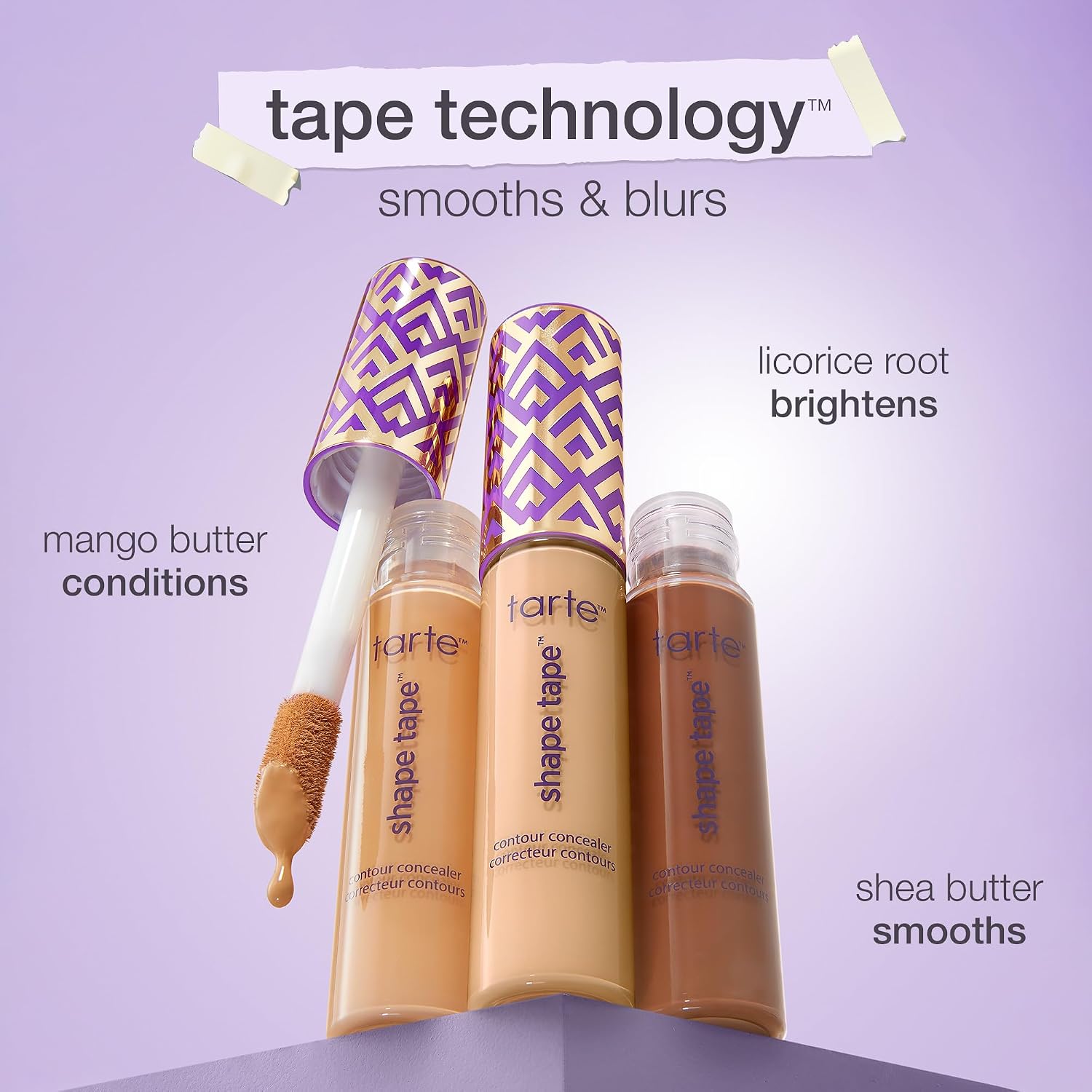 tarte shape tape corrector \u2013 Cobertura completa, acabado mate...