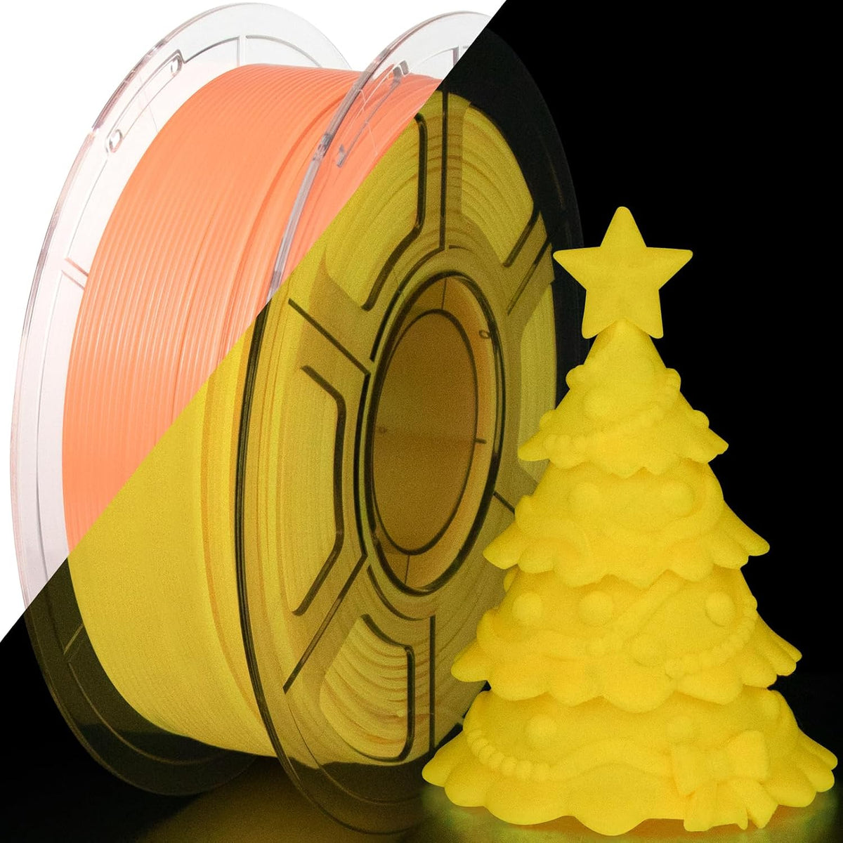 iSANMATE Filamento para Impresora 3D Brilla Naranja, Filamento que...